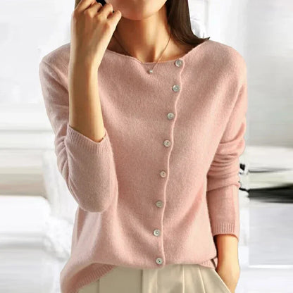 Stijlvolle Sweater met Knoopsluiting voor Vrouw