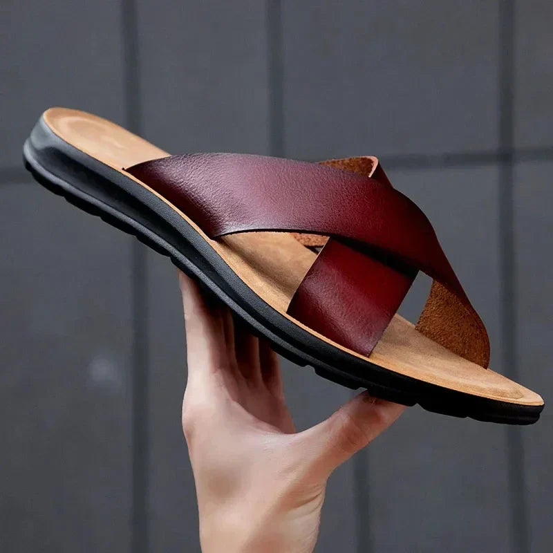 Leren Herenslippers Italiaans Design Lorenzo