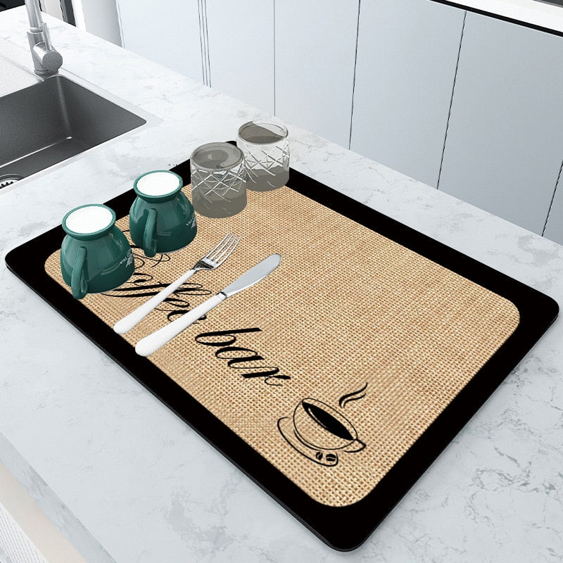 Afdruipmat Antislip Superabsorberend voor Keuken en Badkamer
