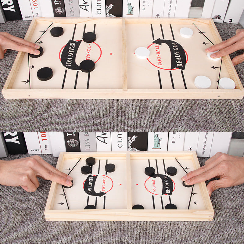 Tafelvoetbal Sjoelen 2-in-1 Speeltafel voor Thuisgebruik