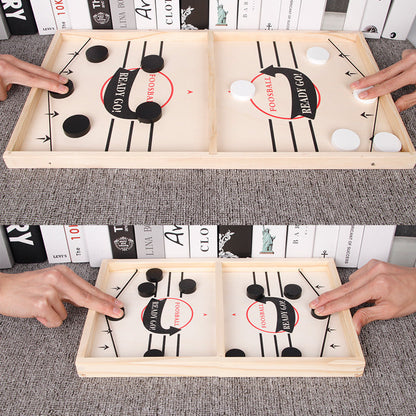 Tafelvoetbal Sjoelen 2-in-1 Speeltafel voor Thuisgebruik
