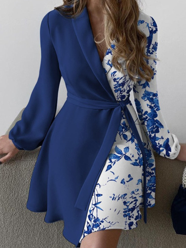 Jurk met Strik Vrouwen Zomerjurk Elegante Omslagjurk