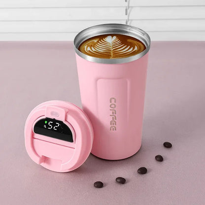 RVS Thermosbeker met Temperatuurweergave en Houdt Drank Warm