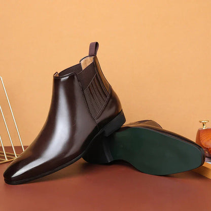 Luxe Chelsea Boots voor Heren Glanzend Leer