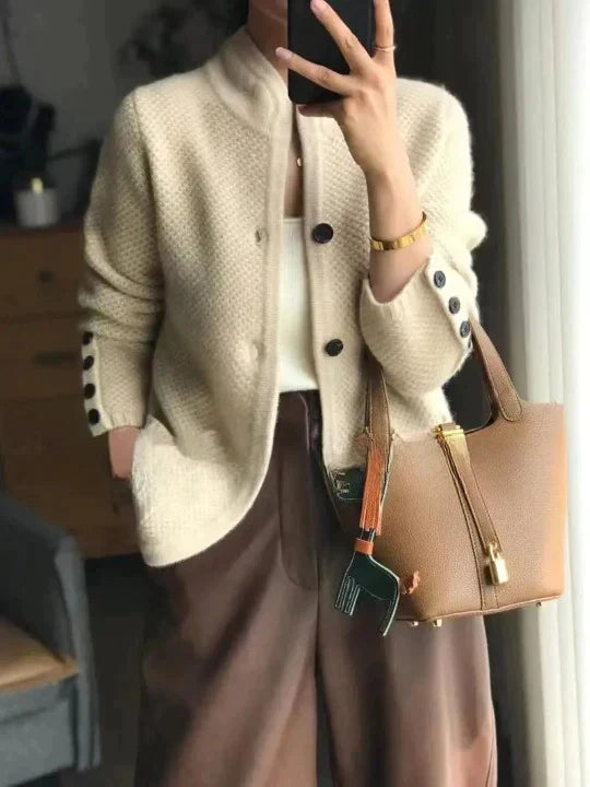 Damesjas van Zuivere Kasjmierwol Luxe Kasjmier Jas voor Dames - Mode Vibes
