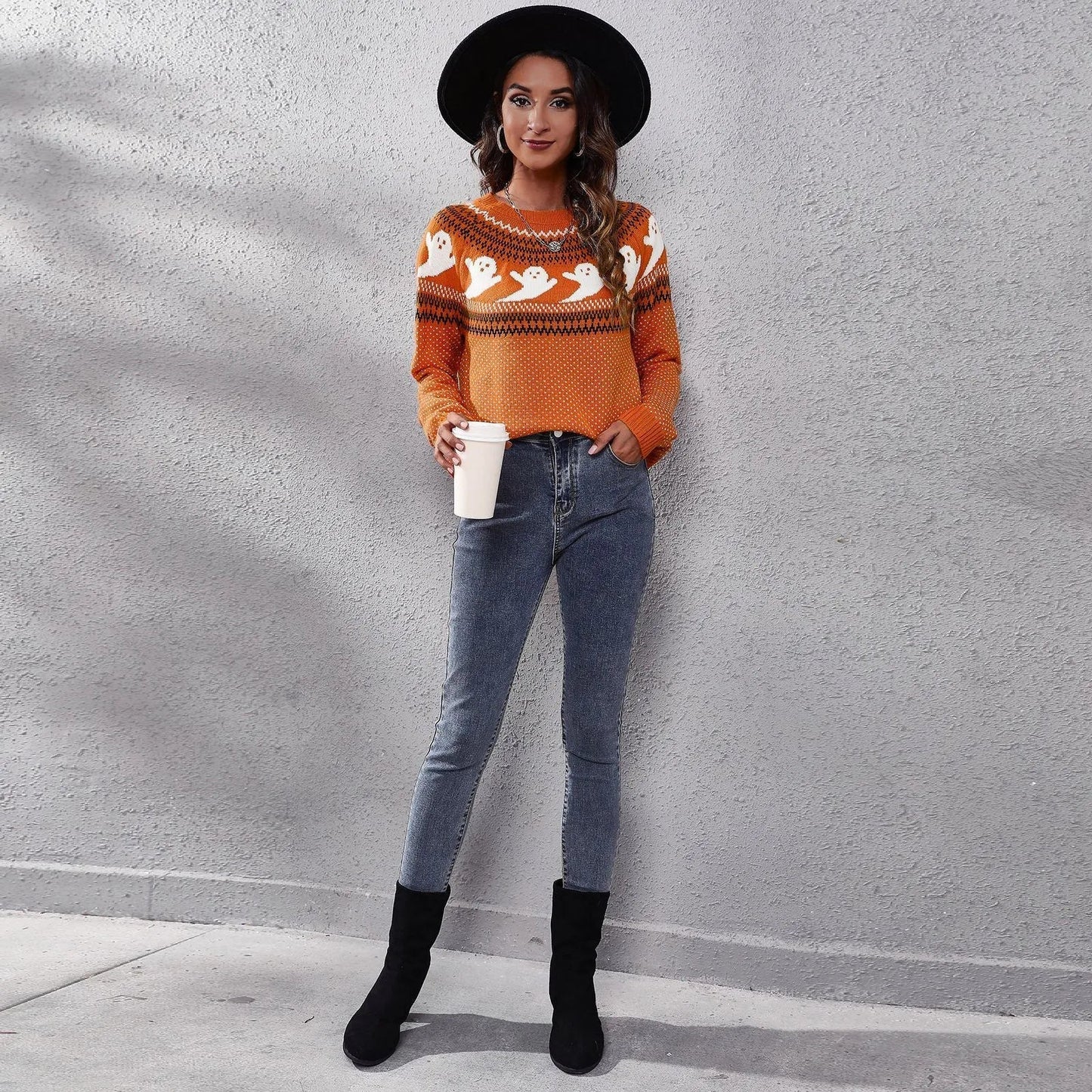 Halloween Vrouwen Trui Spookachtig Vintage Stijl - Mode Vibes