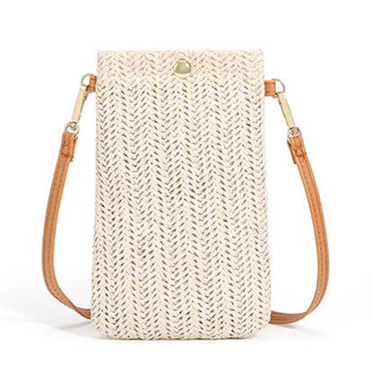 Solis Mode  Zomerse Stro Geweven Clutch