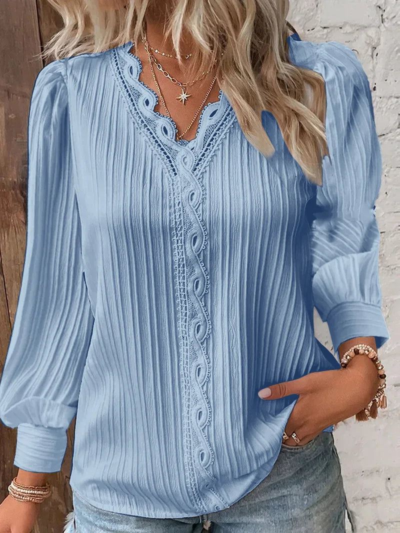 Elegante Dames Blouse met Vrouwelijke Snit