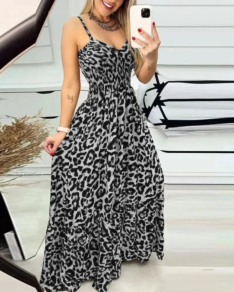 Jurk Hoge Taille Modieus Kort Model - Mode Vibes