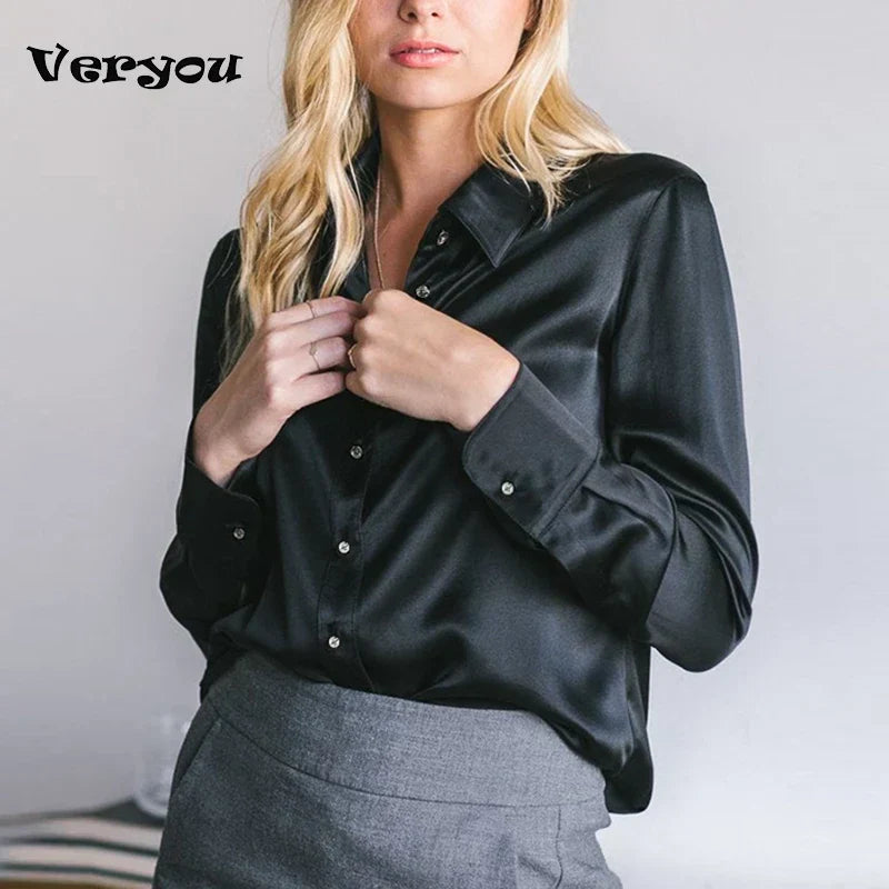 Silkkipusero Naisille Veron - Toimistotyyli - Eleganssi-Kesäasut-EmiyoSuomi