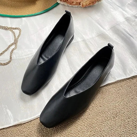 Retro Schoenen Vierkante Teen voor Vrouw - Mode Vibes