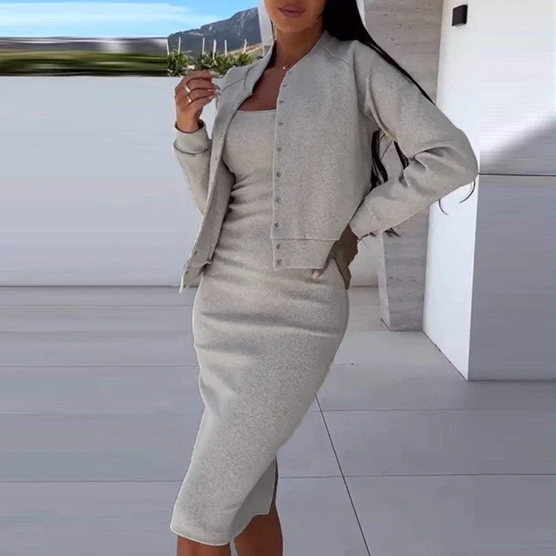 Dames Tweedelige Bodycon-set Nauwsluitend Model