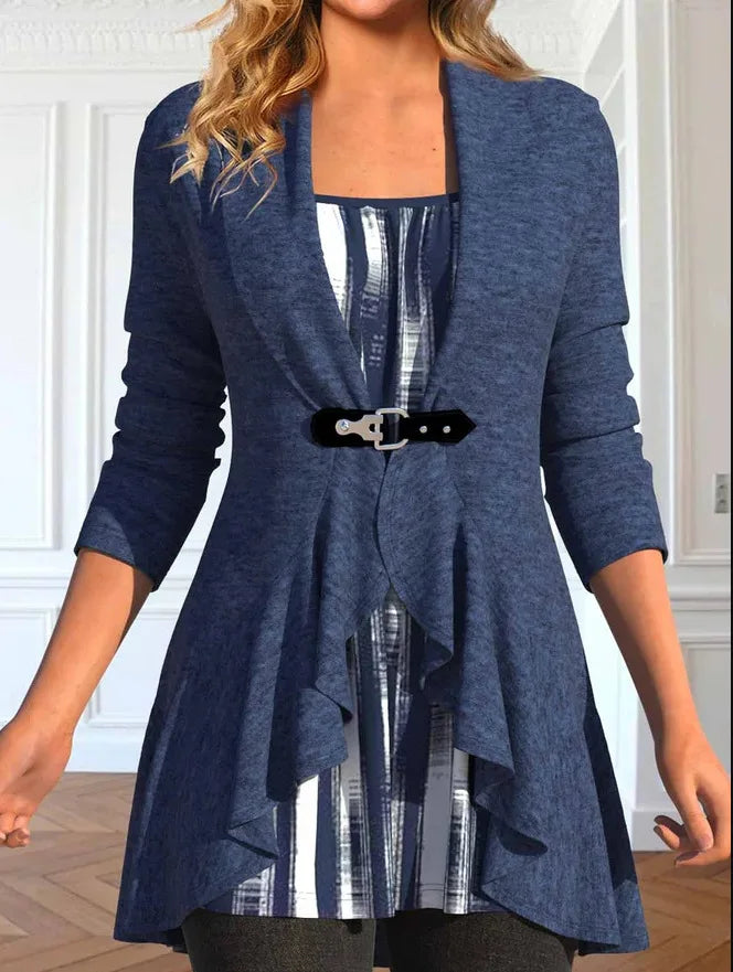 Vrouwelijke Blouse met Ruches en Lossige Pasvorm - Mode Vibes