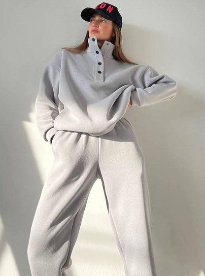 Zachte Fleece Sweatshirt Set voor Vrouw