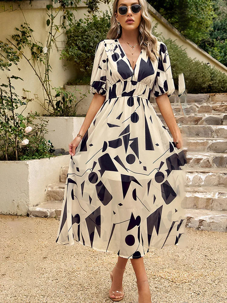 Dames Zomerjurk Elegant Lichtgewicht Pasvorm