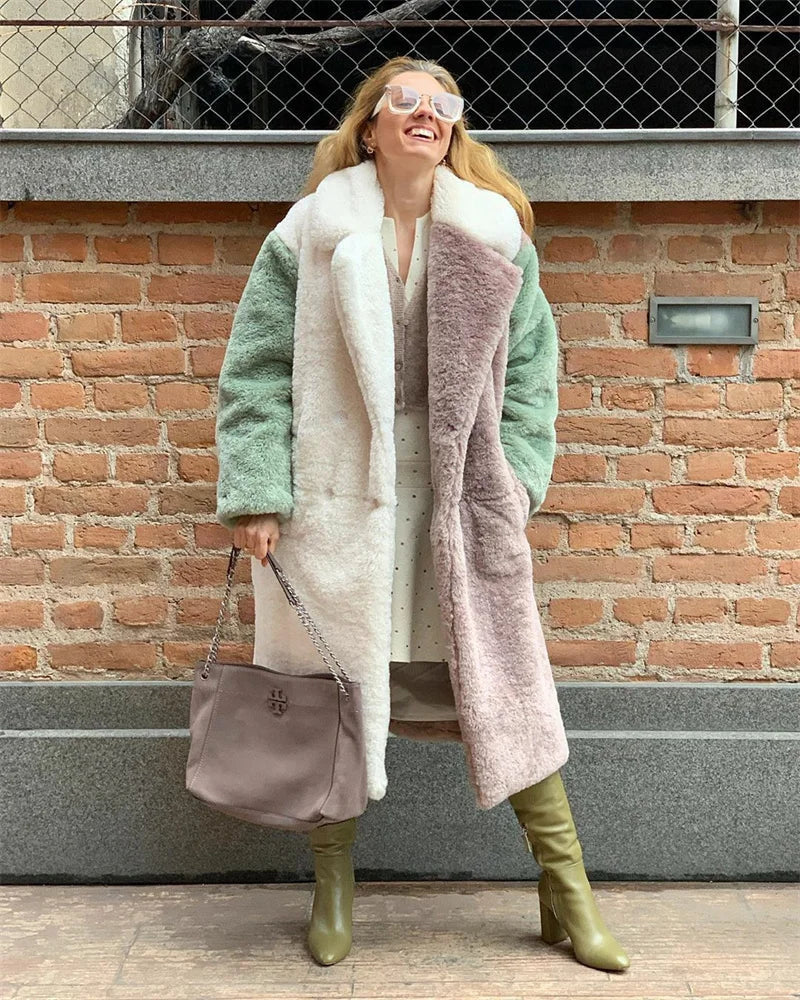 Warme Bontjas voor Vrouw Winter Collectie