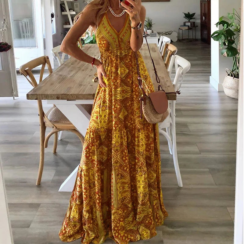 Maxi-jurk Boho Stijl Vrouwenjurk Zomerjurk