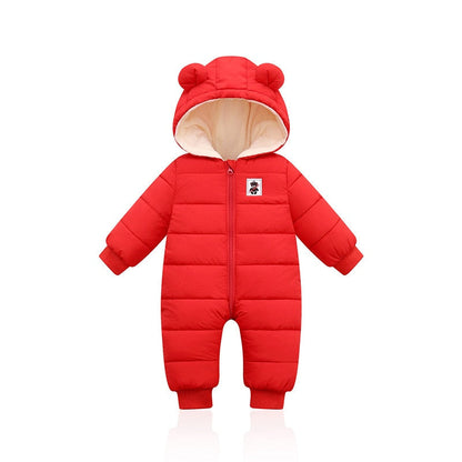 Baby Romper Met Berenoortjes Warme Winteruitvoering