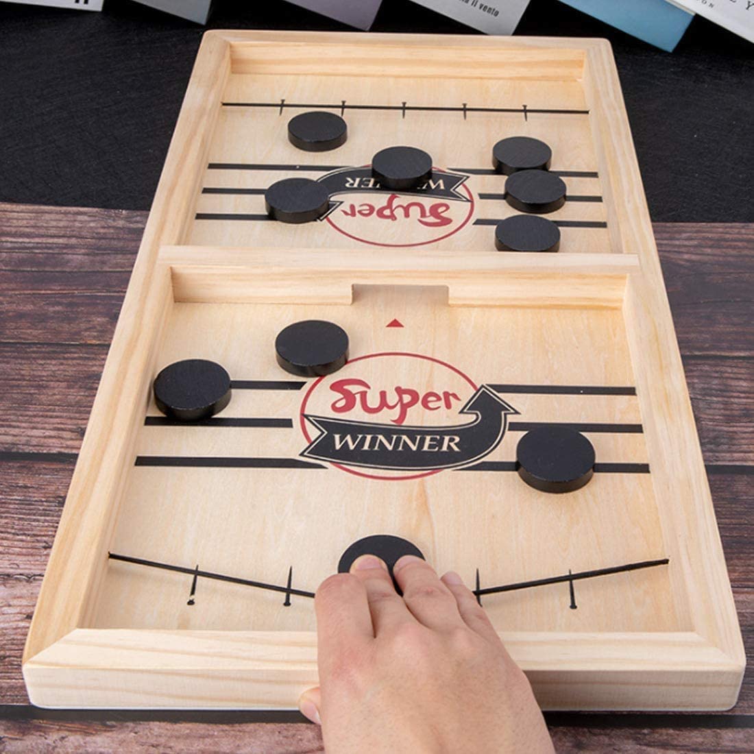 Tafelvoetbal Sjoelen 2-in-1 Speeltafel voor Thuisgebruik