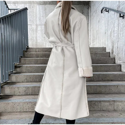 Leren Jas Met Bontkraag Warm en Stijlvol