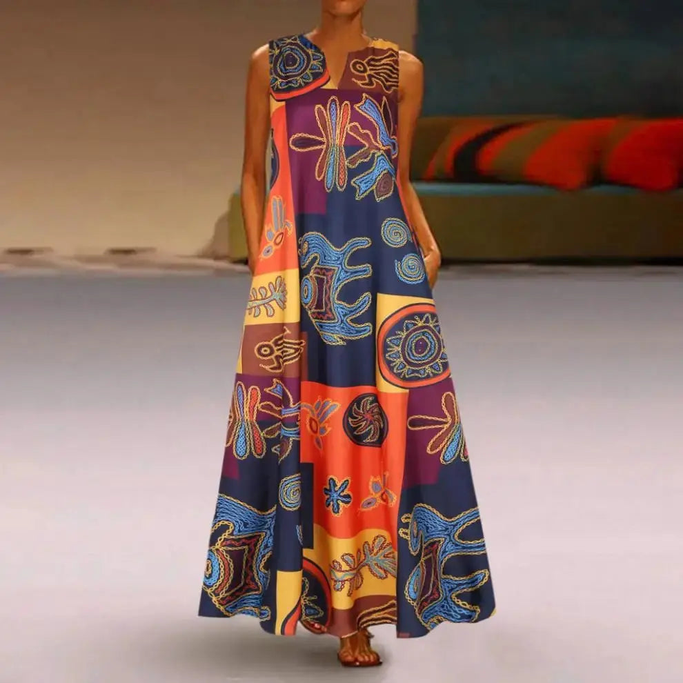 Bloemenjurk Vintage Stijl Vrouwelijke Zomerjurk - Mode Vibes
