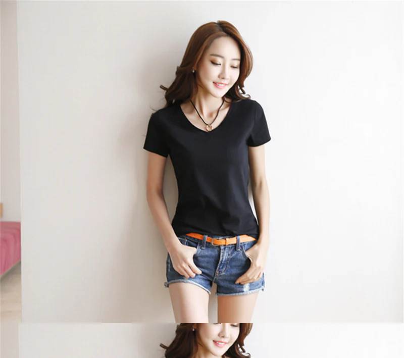 LunaBliss Zomerse V-hals T-shirt