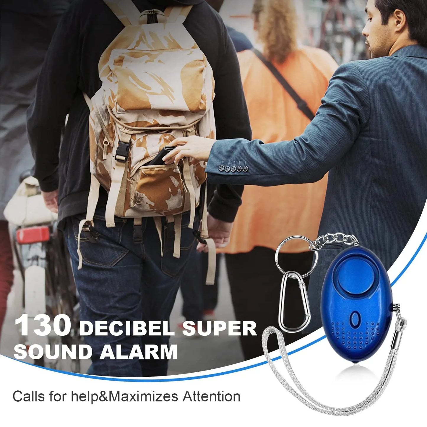 Veiligheidsalarm met LED-lamp 130 dB Luide Alarm