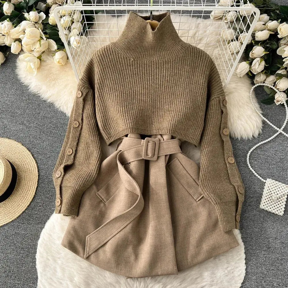 Gebreide Modeset voor Vrouw Warm en Stijlvol - Mode Vibes