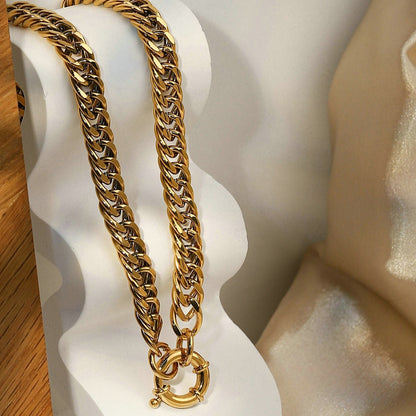 Ketting Halsketting RVS Gouden Kleur Niet Verkleurend