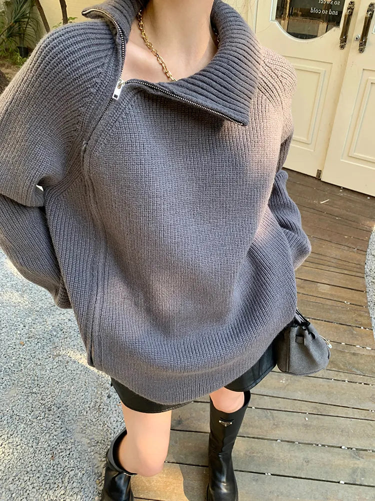 Dames Vest Met Ritssluiting Warme Pullover - Mode Vibes