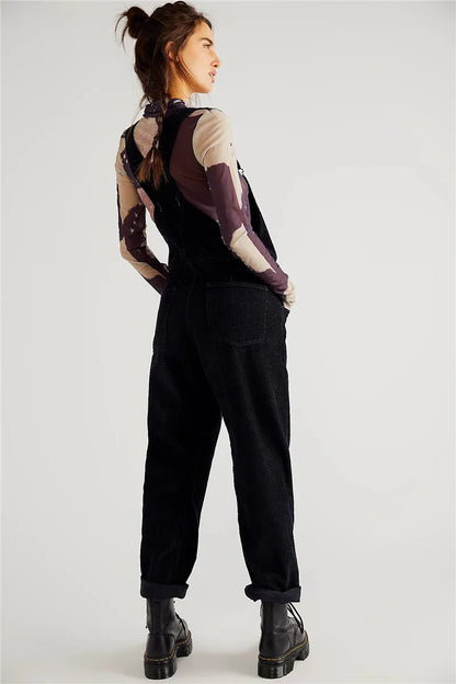 Retro Corduroy Overall voor Dames