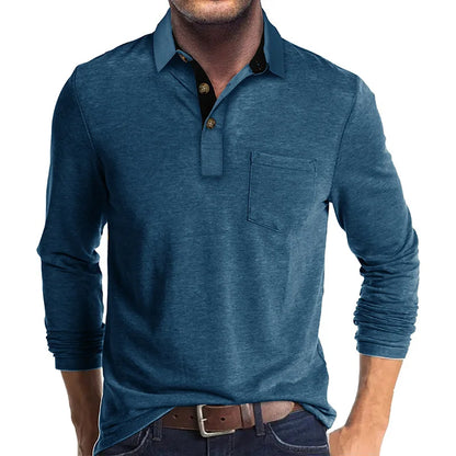 Heren Polo Lange Mouw Ademend Kleding Matteo