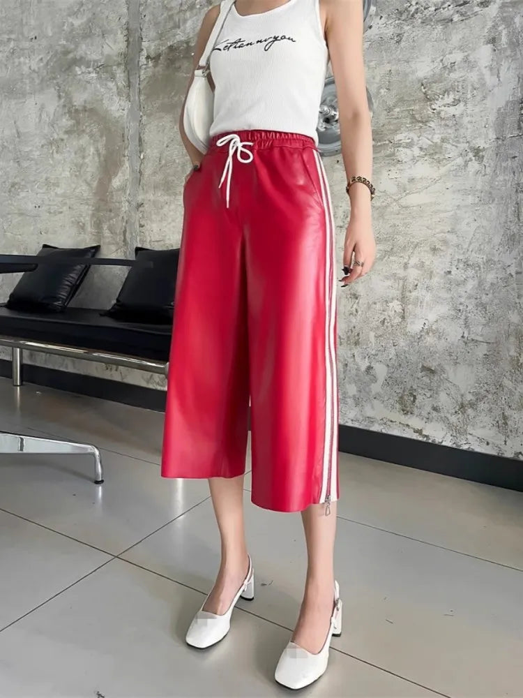Genuine Luxe Leren Joggingbroek