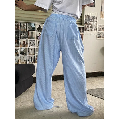 RivieraGlow Blauw Gestreepte Broek