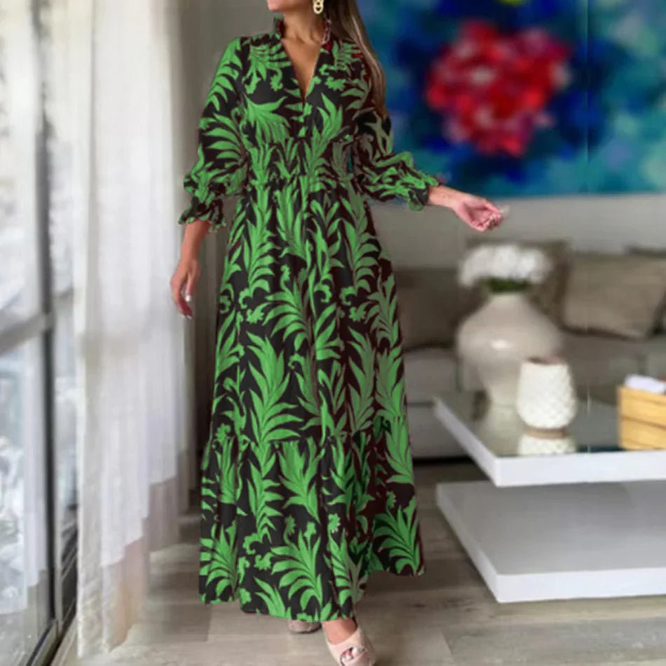 Maxi Jurk Zomerjurk Lange Stijlvolle Vrouwelijke Jurk - Mode Vibes