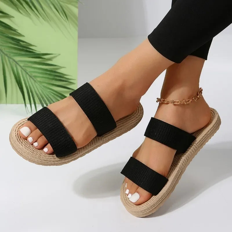 Ano Zomerse Slingback Wedge Sandalen