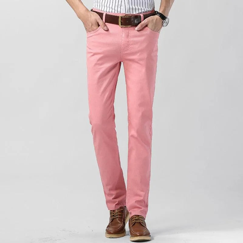 Heren Broek Milan Gekleurd Stretch Stof