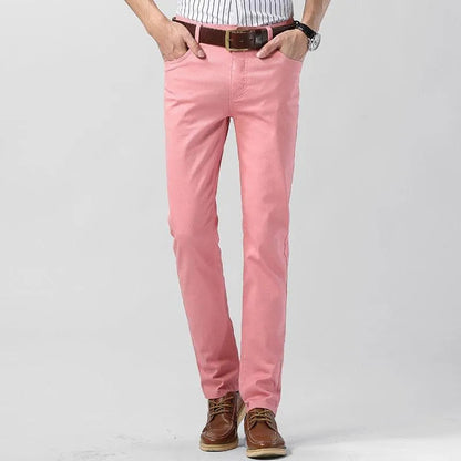 Heren Broek Milan Gekleurd Stretch Stof