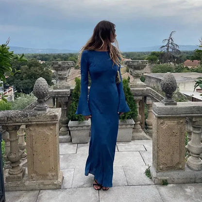 Maxi Jurk Lange Mouwen Trompet Vrouwenjurk Zomerjurk - Mode Vibes