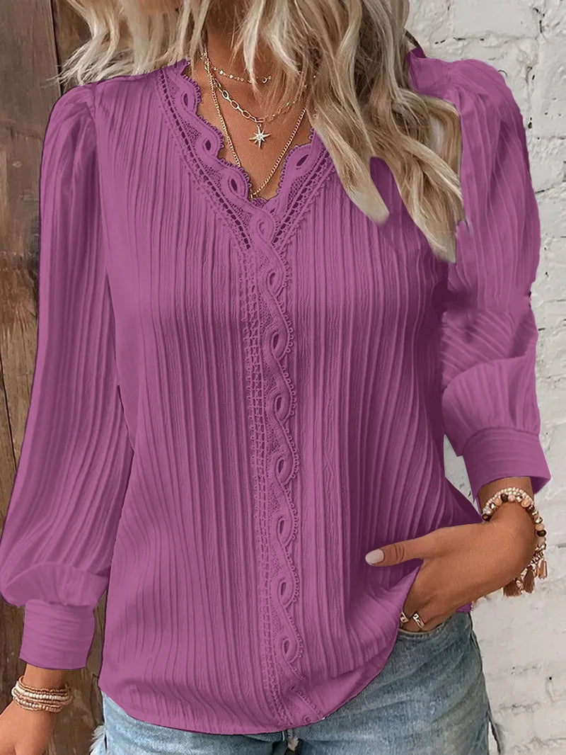 Elegante Dames Blouse met Vrouwelijke Snit