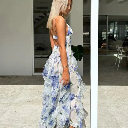 Elegante Jurk met Bloemenprint voor Vrouw