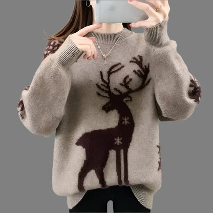 Holiday Knits | Losse Gebreide Kersttrui voor Dames | Warm en Stijlvol