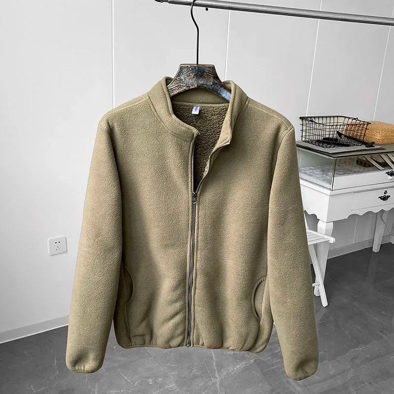 Fleece Jas Opstaande Kraag Zacht en Warm