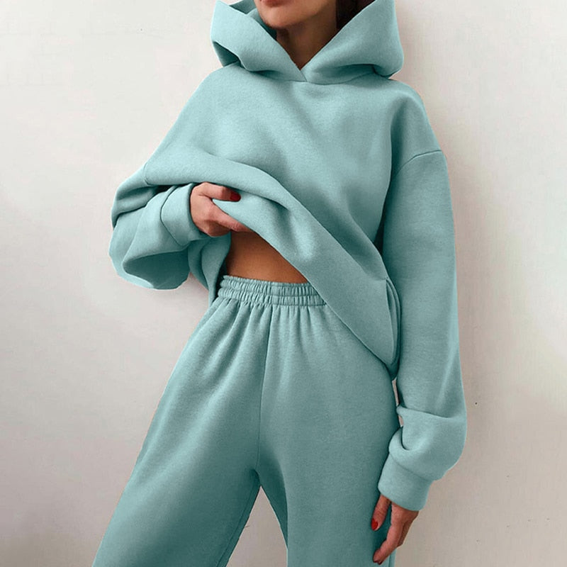 Oversized Joggingset Basic Comfortabel Zwart
