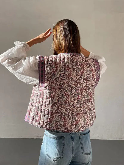 Lichtgewicht Gilet met Bloemenprint Comfortabel en Stijlvol