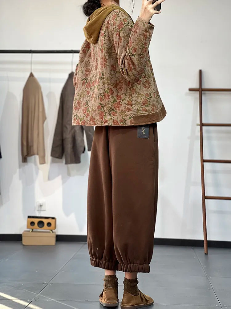 Vrouwelijk Gebloemd Jasje Vintage Stijl