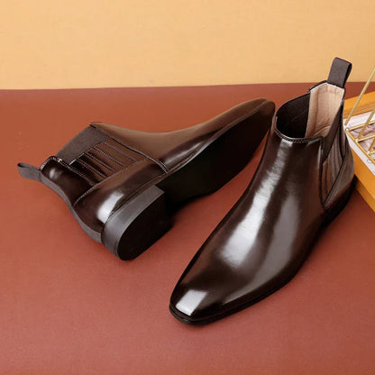 Luxe Chelsea Boots voor Heren Glanzend Leer