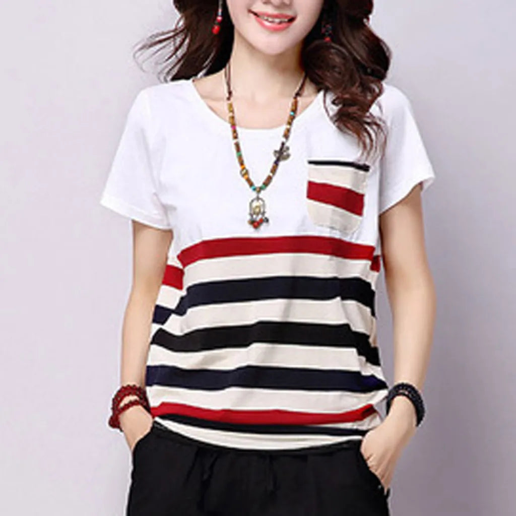ZomerEssentie Gestreepte Top