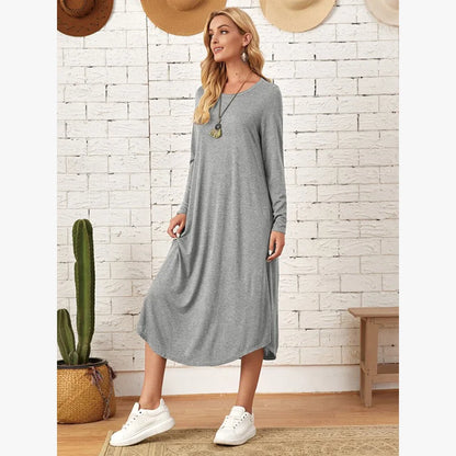 Rok Lang Mouw Jurk Casual Zomer