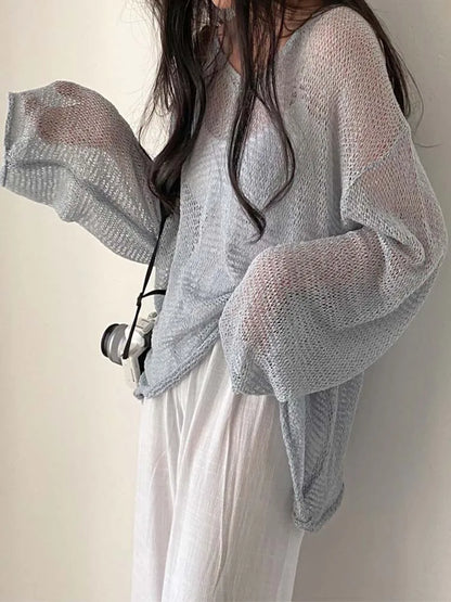 Dames Trui Lange Mouwen Streetwear Uitgesneden Model